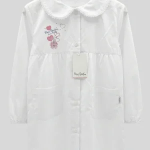 Grembiule Bianco Scuola Elementare Bambina - F03
