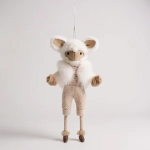 Pecora Decorativa Natalizia da Appendere Maschio o Femmina – Blanc MariClò, 45cm